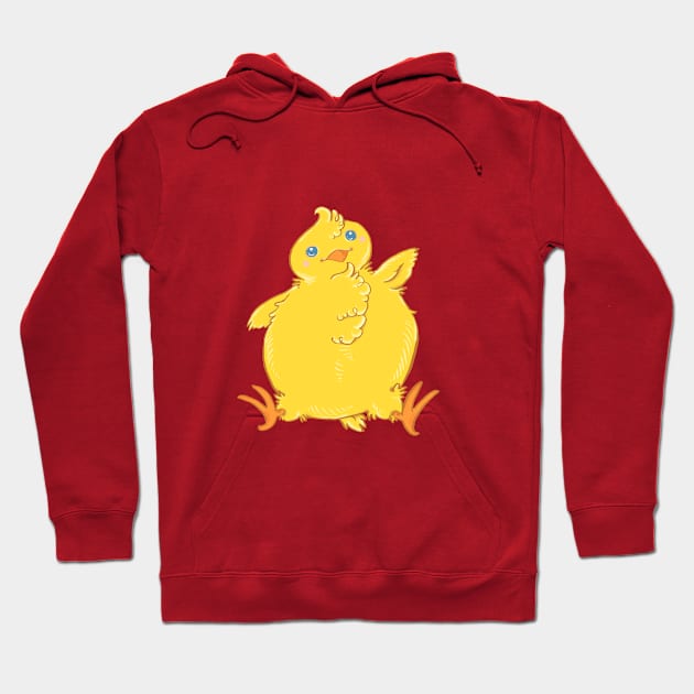 Chubby Chick Chicken Waves Hello Hoodie by SimplyKitt